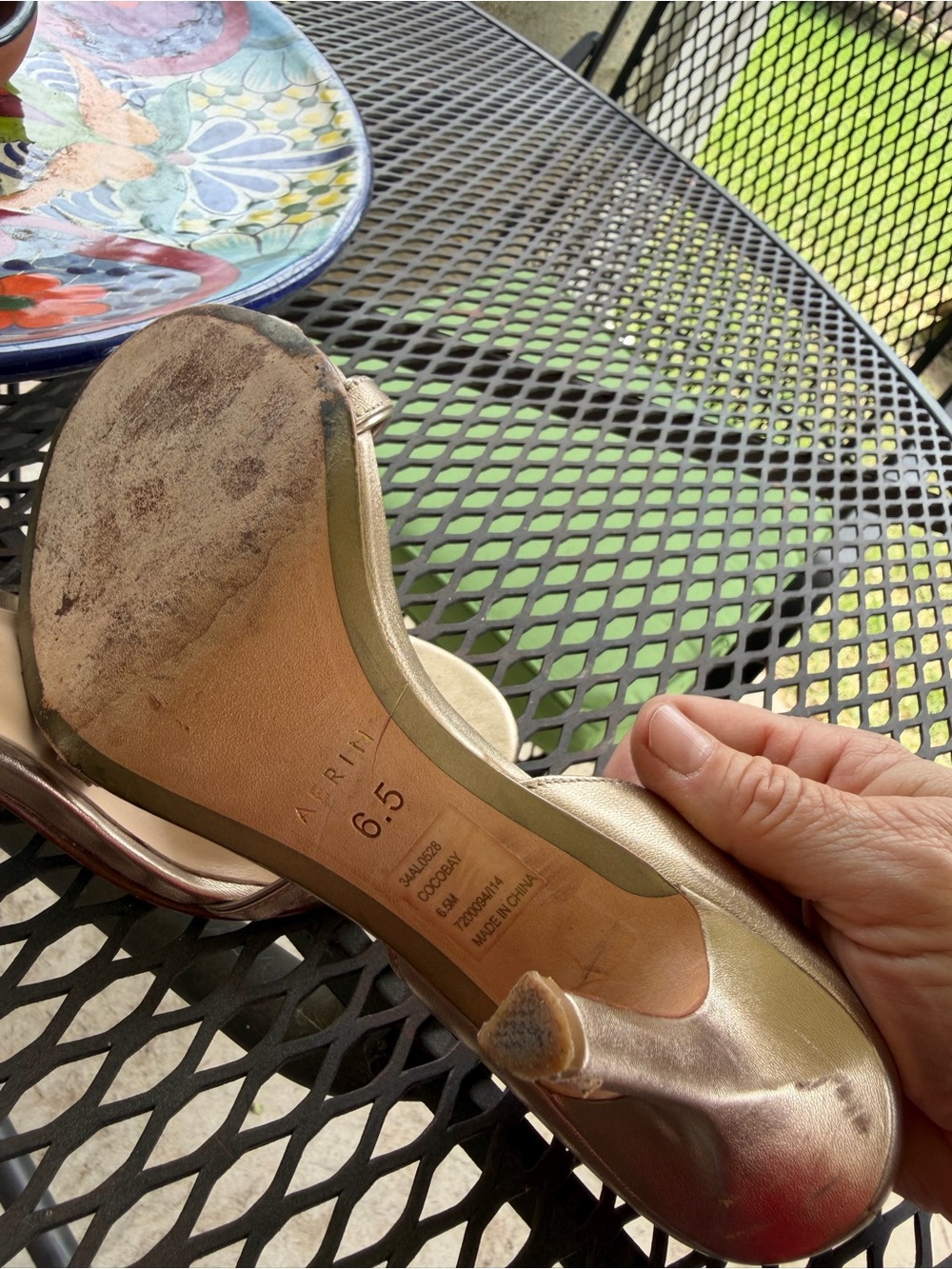 Aerin Metallic Gold D’Orsay Heels - Picture 8 of 9